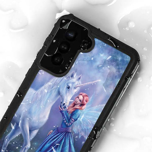 Rhiannon Fairy and Unicorn by Rachel Anderson Galaxy S24 Plus Waterproof Case