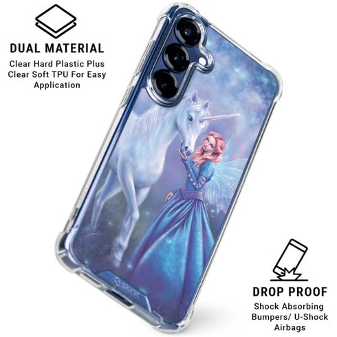 Rhiannon Fairy and Unicorn by Rachel Anderson Galaxy S25 Plus Clear Case