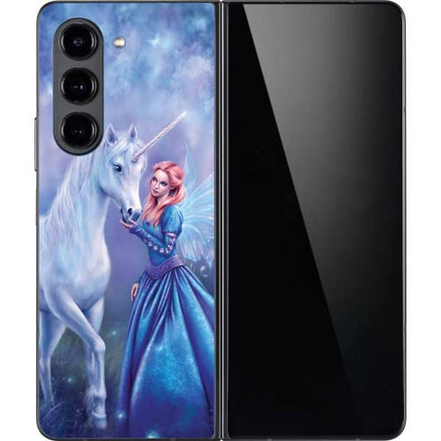 Rhiannon Fairy and Unicorn by Rachel Anderson Galaxy Z Fold5 5G Skin