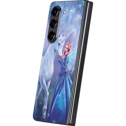 Rhiannon Fairy and Unicorn by Rachel Anderson Galaxy Z Fold5 5G Skin