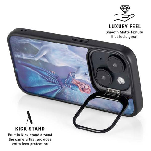 Rhiannon Fairy and Unicorn by Rachel Anderson iPhone 13 Kickstand Case