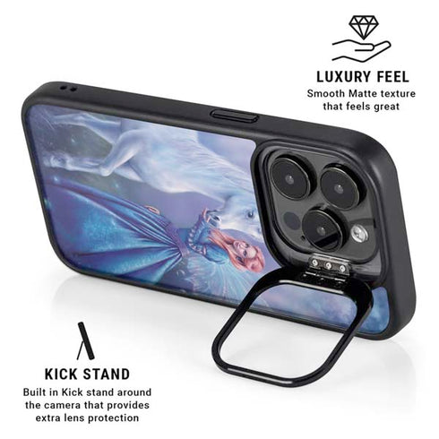 Rhiannon Fairy and Unicorn by Rachel Anderson iPhone 13 Pro Max Kickstand Case