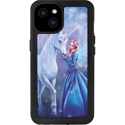 Rhiannon Fairy and Unicorn by Rachel Anderson iPhone 15 Plus Waterproof Case