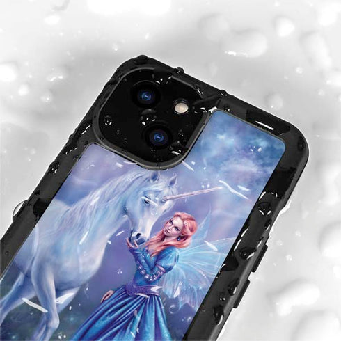 Rhiannon Fairy and Unicorn by Rachel Anderson iPhone 15 Plus Waterproof Case