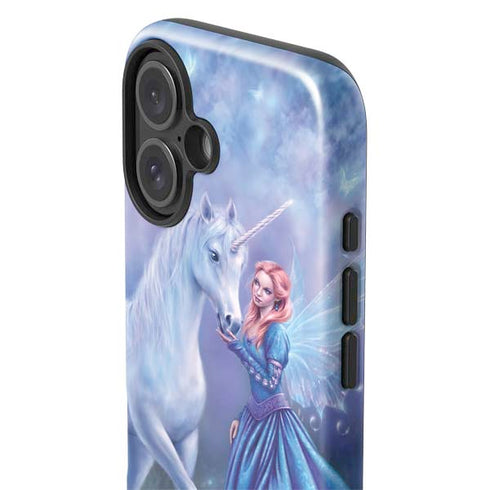Rhiannon Fairy and Unicorn by Rachel Anderson iPhone 16 Plus Impact Case
