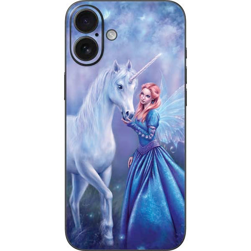 Rhiannon Fairy and Unicorn by Rachel Anderson iPhone 16 Plus Skin
