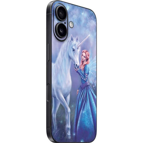 Rhiannon Fairy and Unicorn by Rachel Anderson iPhone 16 Plus Skin
