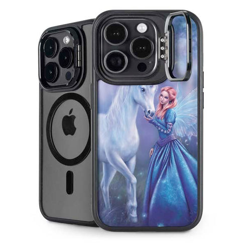 Rhiannon Fairy and Unicorn by Rachel Anderson iPhone 16 Pro Kickstand Case