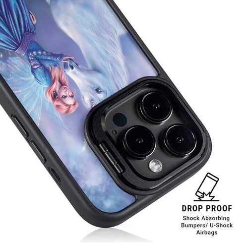 Rhiannon Fairy and Unicorn by Rachel Anderson iPhone 16 Pro Max Kickstand Case