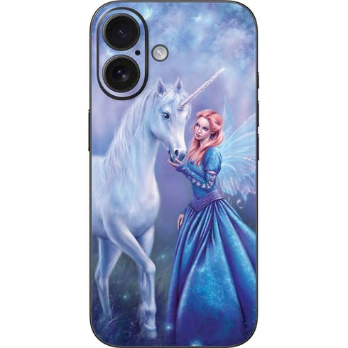 Rhiannon Fairy and Unicorn by Rachel Anderson iPhone 16 Skin