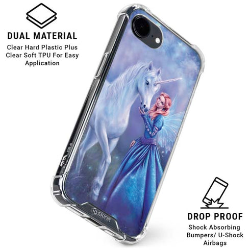 Rhiannon Fairy and Unicorn by Rachel Anderson iPhone 16e Clear Case