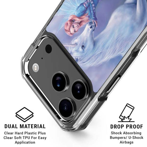 Rhiannon Fairy and Unicorn by Rachel Anderson iPhone 18 Pro Clear Case