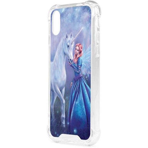 Rhiannon Fairy and Unicorn by Rachel Anderson iPhone XS Clear Case