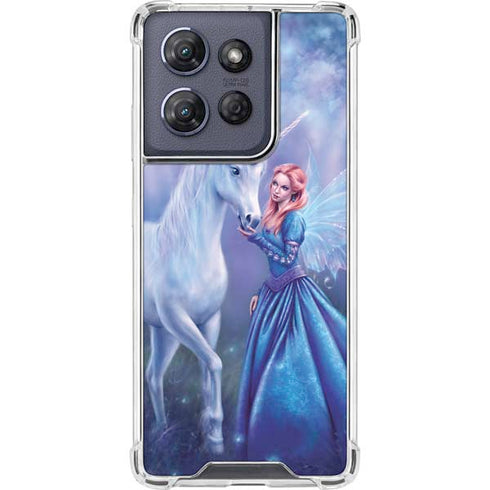 Rhiannon Fairy and Unicorn by Rachel Anderson Moto G Play 5G (2025) Clear Case