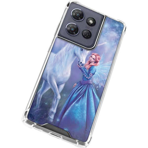Rhiannon Fairy and Unicorn by Rachel Anderson Moto G Play 5G (2025) Clear Case