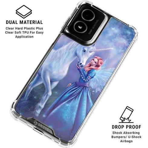 Rhiannon Fairy and Unicorn by Rachel Anderson Moto G Power 5G (2024) Clear Case