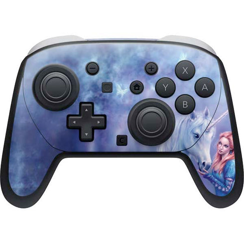 Rhiannon Fairy and Unicorn by Rachel Anderson Nintendo Switch 2 (2025) Pro Controller Skin
