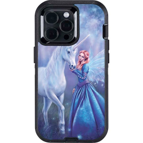 Rhiannon Fairy and Unicorn by Rachel Anderson Otterbox Defender iPhone Skin