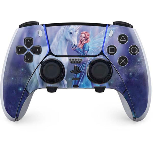 Rachel Anderson Rhiannon Fairy and Unicorn PS5 DualSense Edge Pro Controller Skin