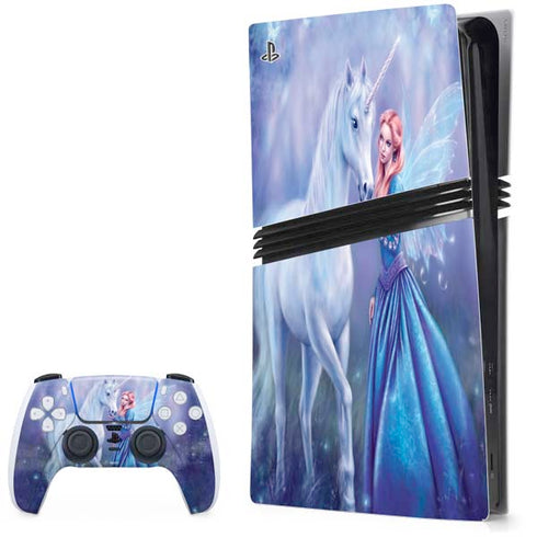 Rhiannon Fairy and Unicorn by Rachel Anderson PS5 Pro Bundle Skin