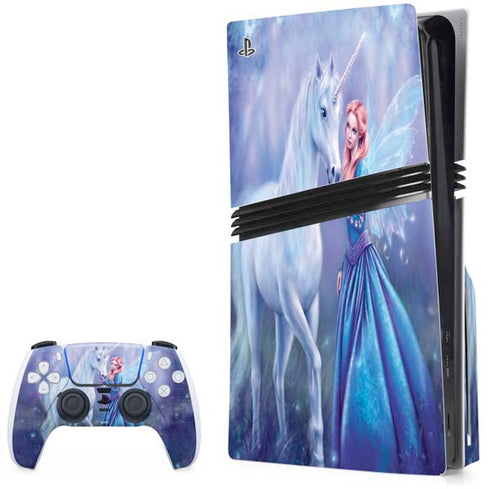 Rhiannon Fairy and Unicorn by Rachel Anderson PS5 Pro Disk Bundle Skin