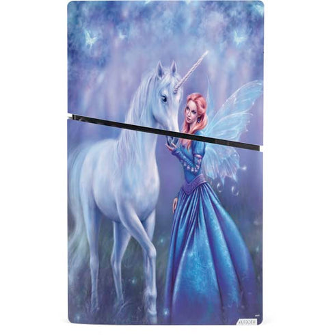 Rhiannon Fairy and Unicorn by Rachel Anderson PS5 Slim Digital Edition Console Skin