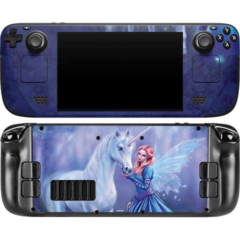 Rhiannon Fairy and Unicorn by Rachel Anderson Steam Deck Handheld Gaming Computer OLED Skin