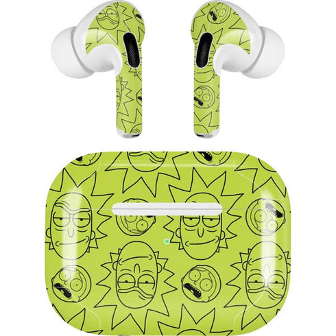 Adult Swim Rick and Morty Rick and Morty All Over Print Apple AirPods Pro Skin