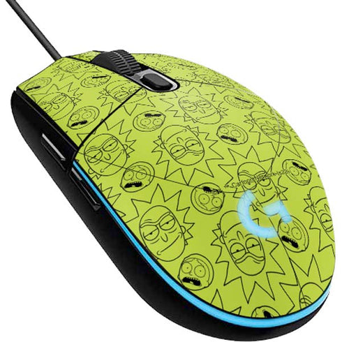 Adult Swim Rick and Morty Rick and Morty All Over Print G203 Prodigy RGB Wired Gaming Mouse Skin