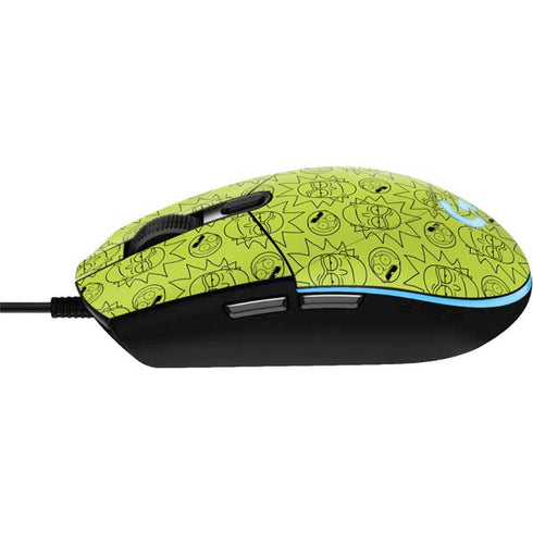 Adult Swim Rick and Morty Rick and Morty All Over Print G203 Prodigy RGB Wired Gaming Mouse Skin