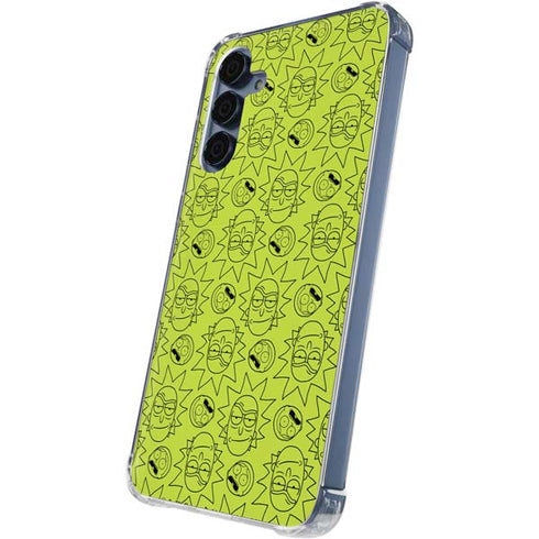 Adult Swim Rick and Morty Rick and Morty All Over Print Galaxy A35 5G Clear Case