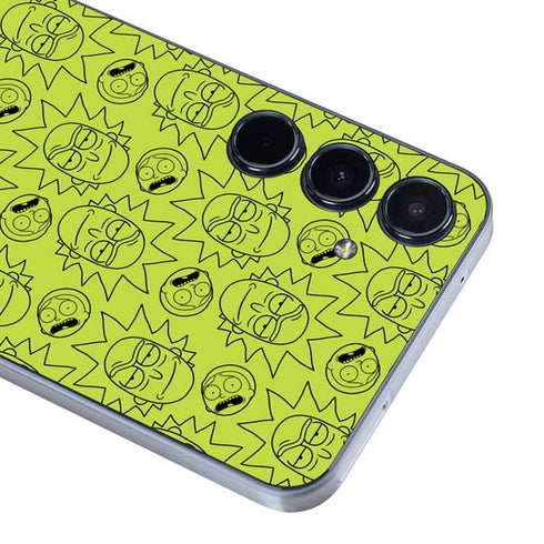 Adult Swim Rick and Morty Rick and Morty All Over Print Galaxy A35 5G Skin