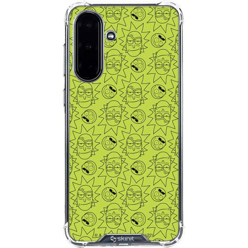 Adult Swim Rick and Morty Rick and Morty All Over Print Galaxy A36 5G Clear Case