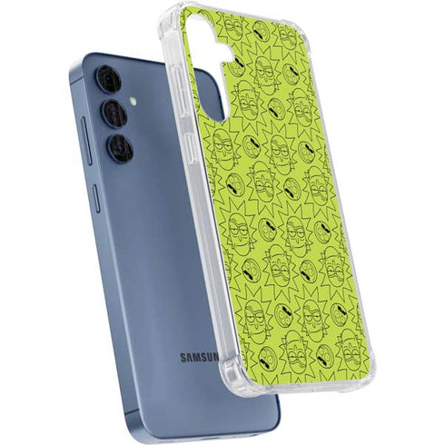 Adult Swim Rick and Morty Rick and Morty All Over Print Galaxy A55 5G Clear Case