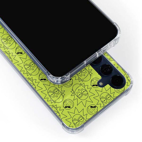Adult Swim Rick and Morty Rick and Morty All Over Print Galaxy A55 5G Clear Case