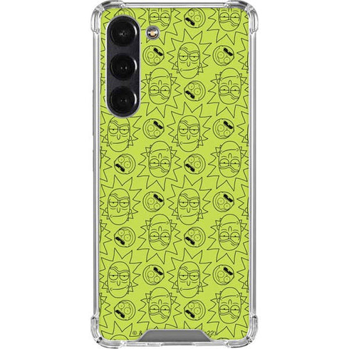 Adult Swim Rick and Morty Rick and Morty All Over Print Galaxy S24 FE Clear Case
