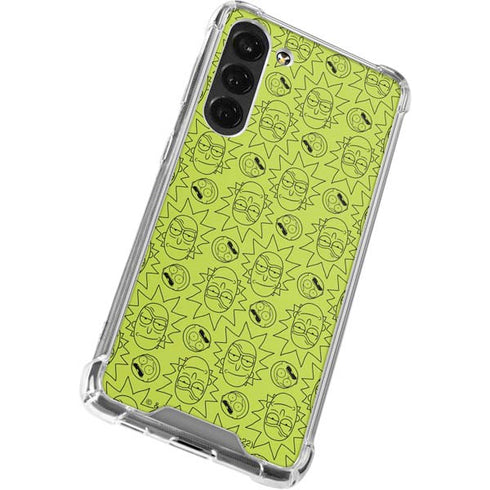 Adult Swim Rick and Morty Rick and Morty All Over Print Galaxy S24 FE Clear Case