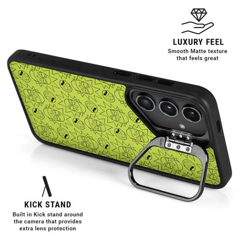 Adult Swim Rick and Morty Rick and Morty All Over Print Galaxy S24 FE Kickstand Case