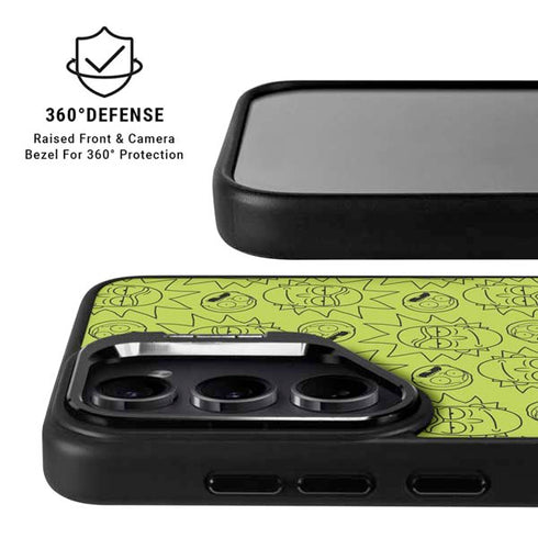 Adult Swim Rick and Morty Rick and Morty All Over Print Galaxy S24 FE Kickstand Case