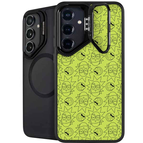 Adult Swim Rick and Morty Rick and Morty All Over Print Galaxy S25 Kickstand Case