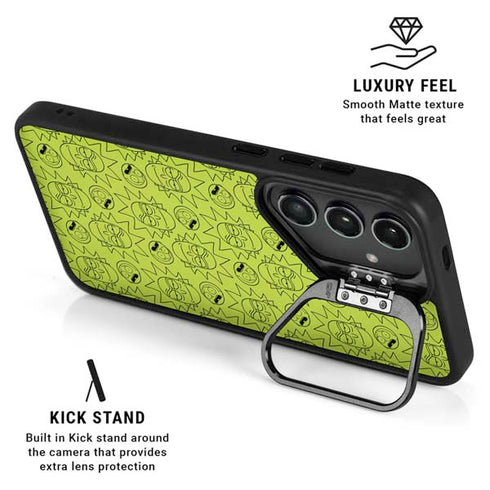 Adult Swim Rick and Morty Rick and Morty All Over Print Galaxy S25 Kickstand Case