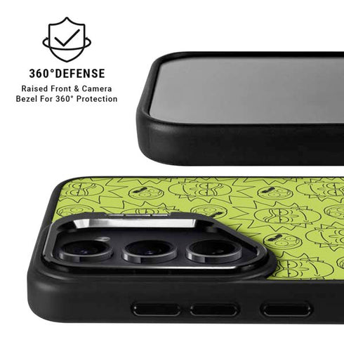 Adult Swim Rick and Morty Rick and Morty All Over Print Galaxy S25 Kickstand Case