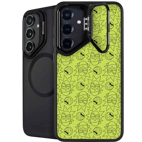 Adult Swim Rick and Morty Rick and Morty All Over Print Galaxy S25 Plus Kickstand Case