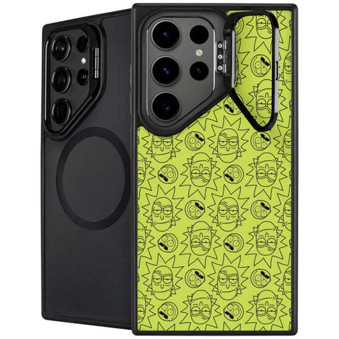 Adult Swim Rick and Morty Rick and Morty All Over Print Galaxy S24 Ultra Kickstand Case