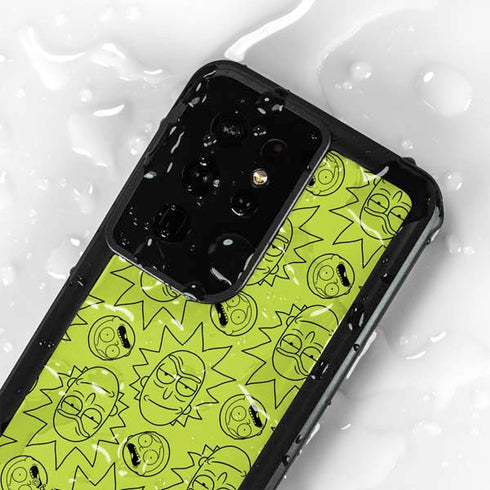 Adult Swim Rick and Morty Rick and Morty All Over Print Galaxy S24 Ultra Waterproof Case