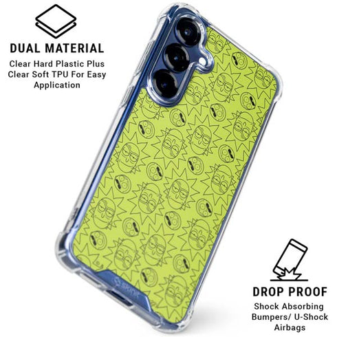 Adult Swim Rick and Morty Rick and Morty All Over Print Galaxy S25 Clear Case