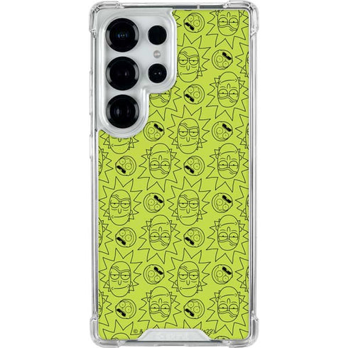 Adult Swim Rick and Morty Rick and Morty All Over Print Galaxy S25 Ultra Clear Case