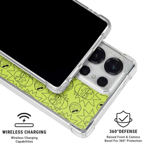 Adult Swim Rick and Morty Rick and Morty All Over Print Galaxy S26 Ultra Clear Case