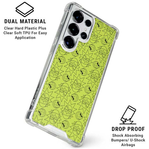 Adult Swim Rick and Morty Rick and Morty All Over Print Galaxy S26 Ultra Clear Case