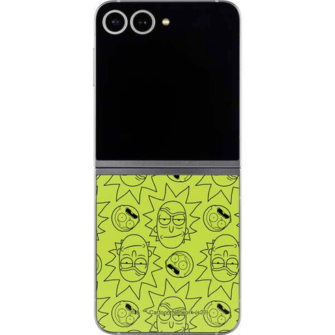 Adult Swim Rick and Morty Rick and Morty All Over Print Galaxy Z Flip6 Skin